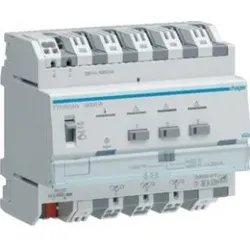 Hager TYA663AN Universal-Dimmaktor 3-fach KNX, 3x300W, ESL/LED.Universal Dimmer zur automatischer Erkennung der Lastart und zur Optimierung des
