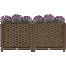 vidaXL Hochbeet 80 x 40 x 38 cm Braun
