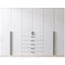Drehtürenschrank Arnis 270 x 210 x 55 cm Weiß