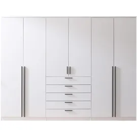Drehtürenschrank Arnis 270 x 210 x 55 cm Weiß