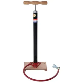 KEIN HERSTELLER Jumbo Fahrradpumpe auf Holzbrett mit Dunlop-Ventil