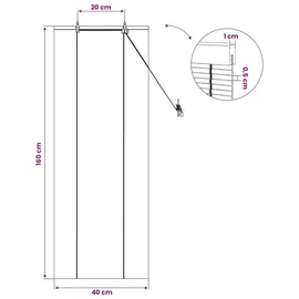 vidaXL Rollo Natur 40 x 160 cm Bambus/beige