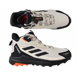 Adidas Terrex Anylander Mid RAIN.RDY Hiking Shoes Wanderschuhe, Wonder Beige/Core Black/Orange, 41 1/3 EU