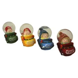 Weihn.Schneekugel Auto LED sortiert 52864 5x7,5x7cm