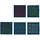 OM System Olympus Thread Hitomezashi Sashiko Stickpackung Untersetzer I Marineblau, 5Stk mit dünnem Sashiko Garn Stoff bedruckt