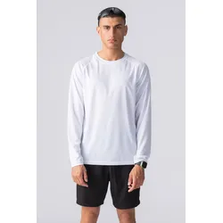 Longsleeve Training T -Shirt - Weiß - Mann - TeeShoppen
