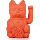 DONKEY Products - Lucky Cat Neon Orange Winkekatze | Japanische Deko-Katze in stylischem Neon-Farbton 15cm hoch