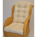 Rattani Premium Qualität - Polster / Kissen / Ersatzpolster für Rattan Ohrensessel / Rattansessel , Color beige