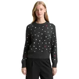 Tom Tailor Regular Fit Strickpullover mit Stickereien, Dunkelgrau Melange, L