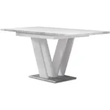 MIRJAN24 Esstisch Masiv (Ausziehbar), L: 120-160 cm, Rechteck grau