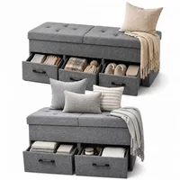 onbest Sitzbank 77 x 40 x 38 cm Grau