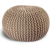 casamia Pouf Baumwolle Ø 45 cm Beige