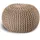 casamia Pouf Baumwolle Ø 45 cm Beige