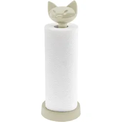 Küchenrollenhalter KOZIOL "MIAOU", beige (sand), B:13cm H:37cm L:13cm, Küchenrollenhalter, spülmaschinengeeignet,melaminfrei100%recycelbar
