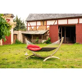 AMAZONAS Hängematte Fat Hammock XXL Set + Olymp-Gestell aus FSC-zertifiziertem Holz - Rot