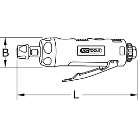 KS Tools Druckluft-Stabschleifer 515,5410 6mm