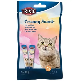 Trixie Cremiger Snack mit Thunfisch und Weißfisch 5 x 14 g