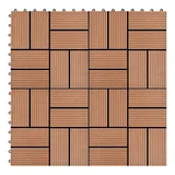vidaXL 22 Stk. Terrassenfliesen 30 x 30 cm 2 qm WPC Braun