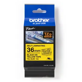 Brother TZe-SL661 Schriftband, 36mm x 8m, schwarz auf gelb, selbstlaminierend