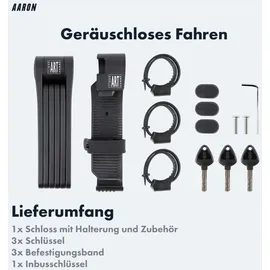 Aaron Premium Pro Faltschloss 110 cm Schwarz Faltschloss