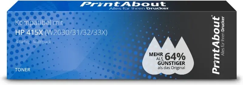 Toner kompatibel mit HP 415X (W2030/31/32/33X) - 4-farbig - Hohe Kapazität - Multipack