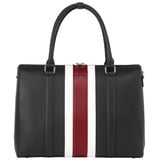 SOCHA Laptoptasche BB Red Stripe 17.3 Zoll, Businesstasche für Damen - herausnehmbares Laptopfach - extra leicht - Aktentasche mit Tragegurt schwarz