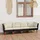 vidaXL 4-Sitzer-Gartensofa Loungesofa schwarz