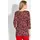 GOLDNER Florales Viskoseshirt mit Rundhals in rot / gemustert), | Gr.: 44