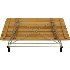 DEGAMO BAD TÖLZ 5-teilig (2x Stuhl, 2x Armlehnensessel, 1x Tisch Rund 100cm), Flachstahl verzinkt - Garnitur