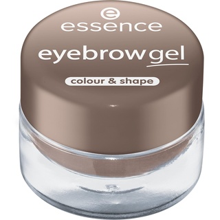 essence cosmetics eyebrow gel COLOUR & SHAPE, Augenbrauen, Nr. 03 light-medium brown, braun, definierend, sofortiges Ergebnis, farbintensiv, matt, natürlich, vegan, Nanopartikel frei (3g)