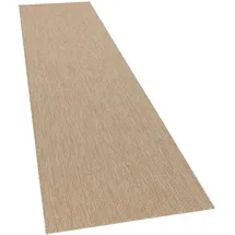 Paco Home Outdoor Teppich, Flachgewebe Einfarbig Modern Wetterfest für Terrasse Küche 60x100 cm, Natur,