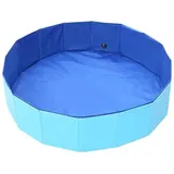 Queta Planschbecken für Hunde und Kinder PVC Hundepool für Große & Kleine Hunde Faltbare Hundebadewanne rutschfeste Schwimmbad für Hunde Swimmingpool Badewanne Wasserbecken für Hunde (120 x 30cm)