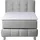 Home Affaire Boxspringbett HOME AFFAIRE "Salo", grau (hellgrau), B:104cm L:211cm, Struktur (100% Polyester);Bezug der Spiegelfläche Matratzendrell aus 100% Polyester;Samtoptik (100% Polyester), Komplettbetten, Boxspringbett, incl.