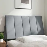 vidaXL Kopfteil-Kissen Hanko Hellgrau 90 cm Stoff