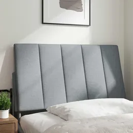 vidaXL Kopfteil-Kissen Hanko Hellgrau 90 cm Stoff