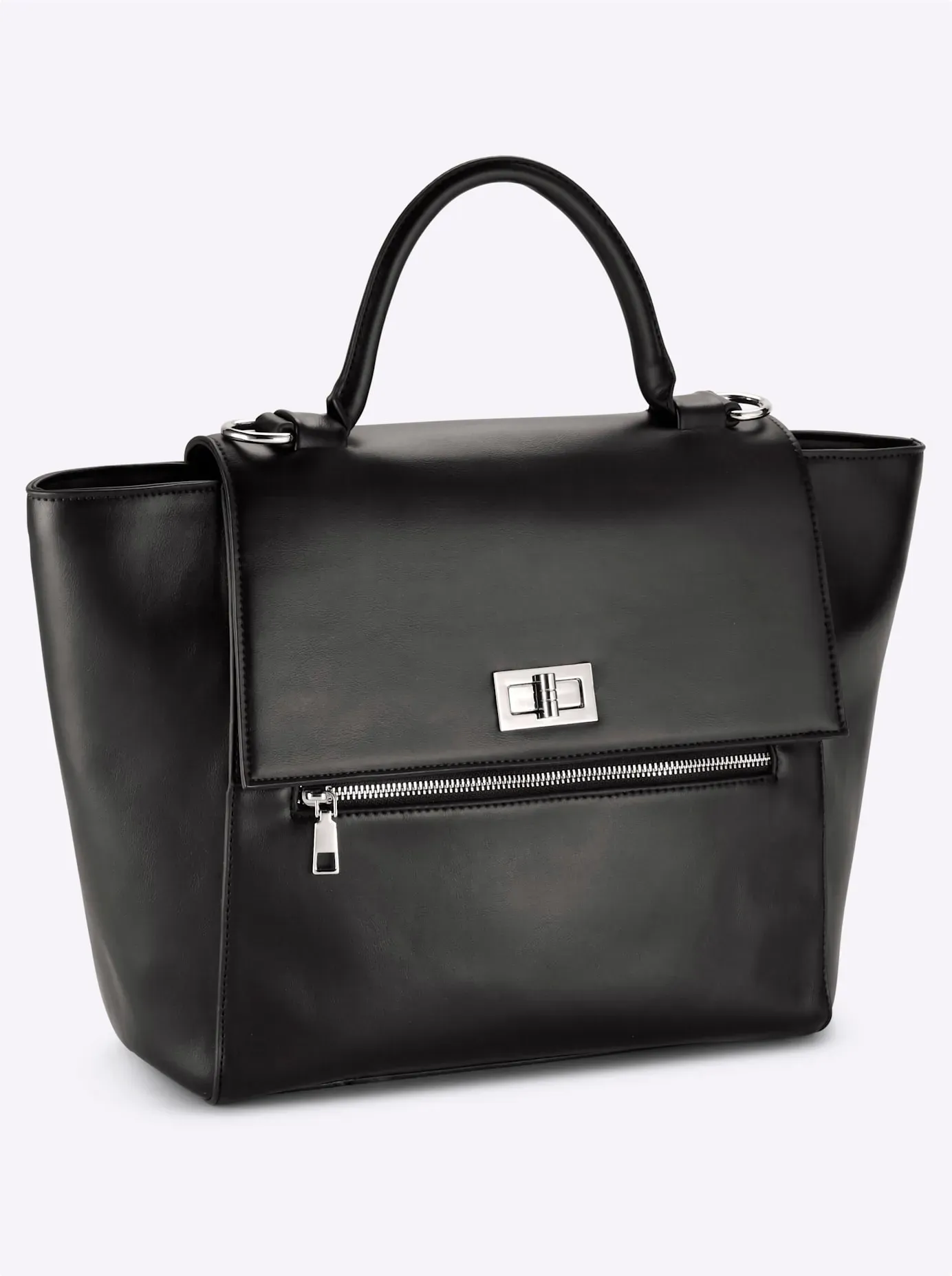 Henkeltasche HEINE Gr. B/H/T: 42cm x 28cm x 11cm, schwarz Damen Taschen