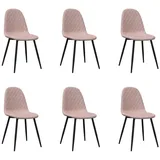 vidaXL Esszimmerstühle 6 Stk. Rosa Samt
