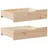 vidaXL Bettschubladen mit Rollen 2 Stk. 75x55x17 cm Massivholz Kiefer