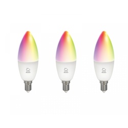 Deltaco Smart Home 3er-Pack RGB LED-Lampe E14 Wi-Fi