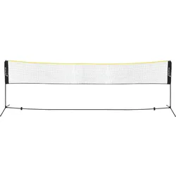 Badmintonnetz 5m Federballnetz Badminton Tragbar Netz Volleyballnetz Schwarz