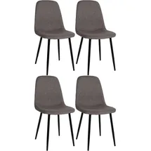 deluke Esszimmerstuhl MOVI Taupe Stoff 4er Set