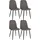 deluke Esszimmerstuhl MOVI Taupe Stoff 4er Set