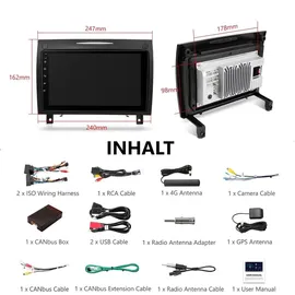 GABITECH XTRONS Zoll Android 13 Autoradio Octa Core 4GB 64GB Eingebautes 4G LTE CarAutoPlay Android Auto DSP WiFi Bluetooth 5.0 Optional DAB OBD DVR für Mercedes Benz E-Klasse W212/S212 NTG Linkslenker