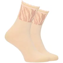 TAMARIS Zebra Socken 2er Pack Beige 35-38