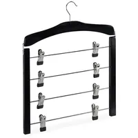 Relaxdays Rockbügel mehrfach, 3er Set, Schwarz,Silber