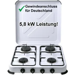 Camping-Gas-Kocher Mobi 4-flammig, weiss