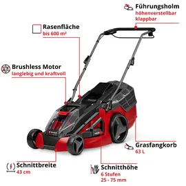 Einhell GE-CM 43 Li M Kit inkl. 2 x 4,0 Ah