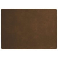 Asa Selection soft leather placemats Tischset dark sepia braun