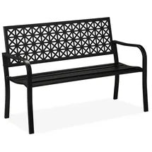 Relaxdays Gartenbank 127 x 85 x 62 cm Schwarz