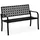 Relaxdays Gartenbank 127 x 85 x 62 cm Schwarz